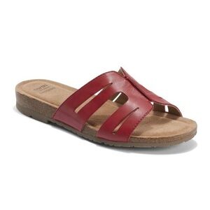 NIB-Earth Origins Red Leather Comfort Sandals